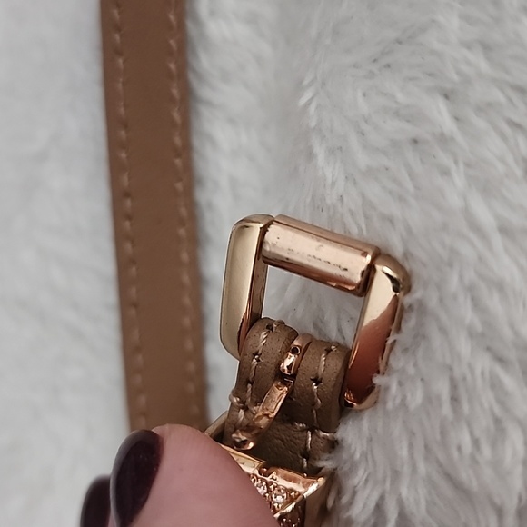 Michael Kors Leather Rose Gold Double Wrap Bracelet - Picture 10 of 11